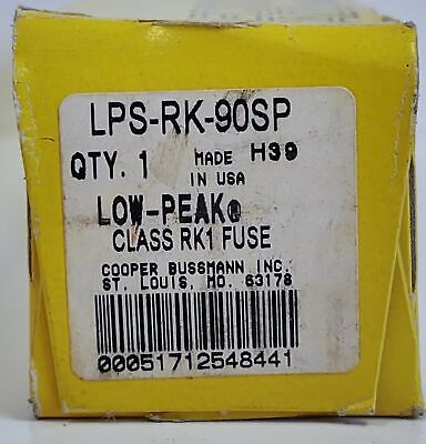 Bussmann LPS-RK-90SP 600 V 90 A Low-Peak Dual Element Time Delay Fuse