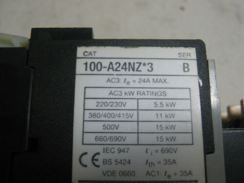 Allen-Bradley 100-A09NZ3 Contactor W/195-FA40 Auxiliary Contact Kit