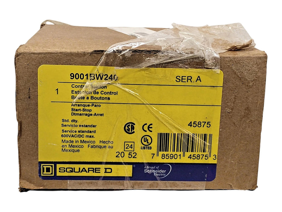 Square D 9001BW240 Ser A 600 V 5 A Start/Stop Pushbutton Station