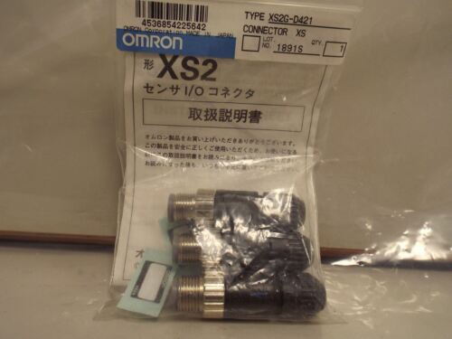 LOT OF 3 OMRON CONNECTOR PLUG XS2G-D421