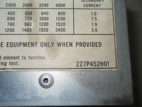 1 WESTINGHOUSE 227P452H01 AMPTECTOR I MODULE