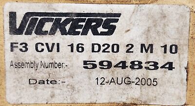 Vickers 594834 F3-CVI-16-D20-2-M-10 Valve Repair Kit