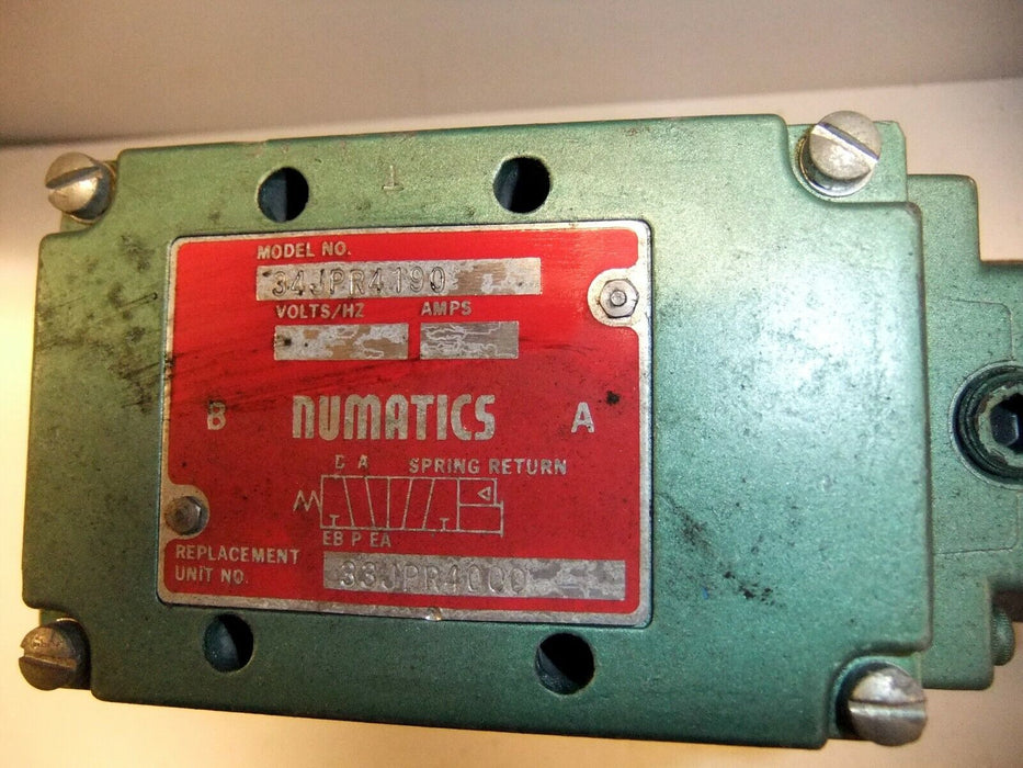 Numatics 34JPR4190 33JPR4000 SOLENOID VALVE