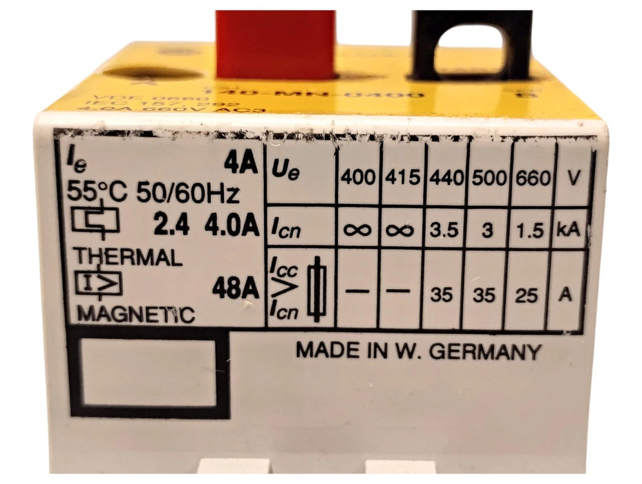 Allen-Bradley 140-MN-0400 Ser B 660 V AC 2.4-4.0 A Manual Starter