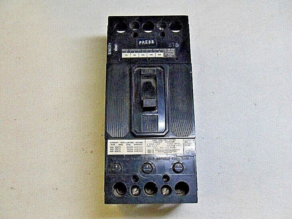 Siemens FJ3-B150 Circuit Breaker 150A 3P 600V