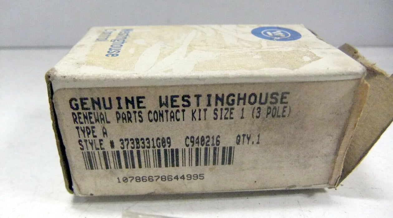 2 Westinghouse Contact Kits 373B331G09 Sz1 3P