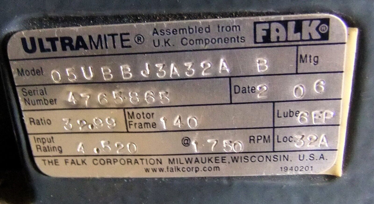 Falk 05UBBJ3A32A Ultramite Gear Reducer