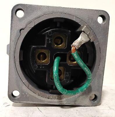 Russellstoll 8414 60 A 600 V AC 3 W 4 P HS Ever-Lok Receptacle