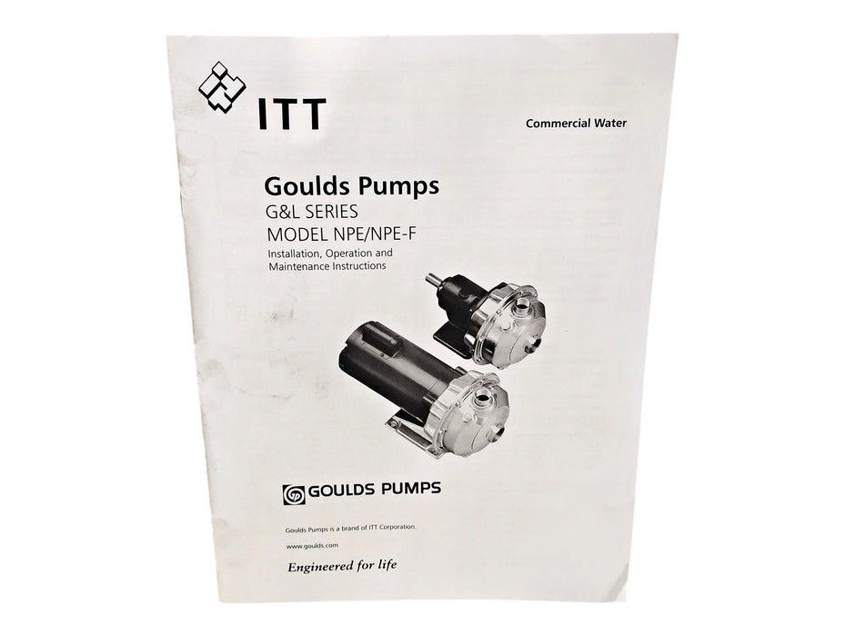 ITT Goulds Pumps 3ST1G5D4 230/460 V 1-1/2 x 2-6 2 HP NPE 316 SS Centrifugal Pump