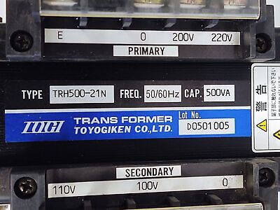TOGI TRH500-21N 200-220V 500VA Step-Down Transformer