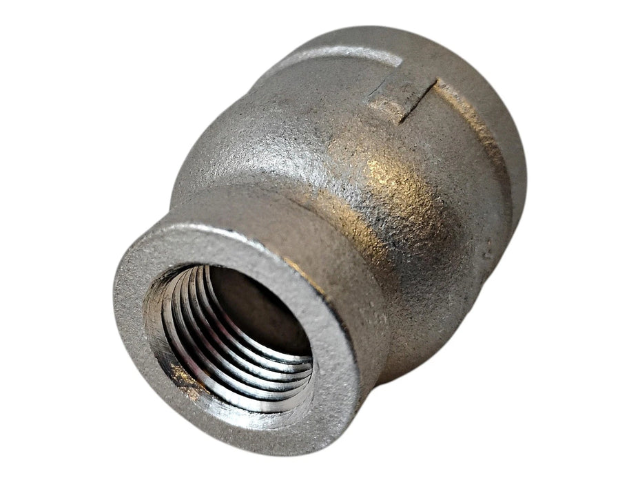 Merit Brass K412-1206 3/4" x 3/8" FNPT 304 SS Banded Reducing Coupling