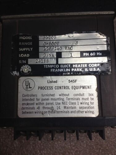Tempco 5500B Temperature Controller