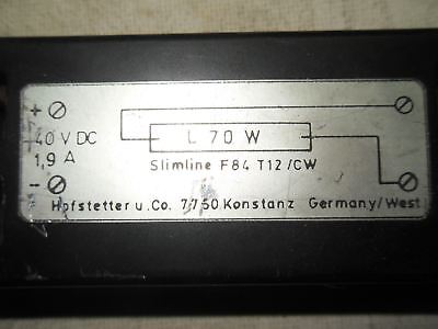 HOFSTETTER SLIMLINE F84 T12/CW L70W DC TO HIGH FREQUENCY CONVERTER