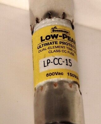 Bussmann LP-CC-15 150 V DC / 600 V AC 15 A Current-Limiting Time-Delay Fuses