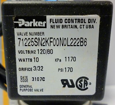 Parker 71225SN2KF00N0L222B6 Solenoid Valve