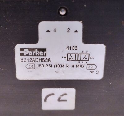 Parker B612ADH53A 120VAC/67VDC 150 psi Solenoid Valve