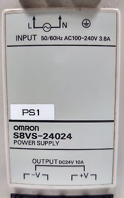 Omron S8VS-24024 /ED2 100-240VAC 3.8A Panel Mount PLC Power Supply