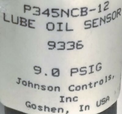 Johnson Controls P345NCB-12C Electronic Lube Oil Control