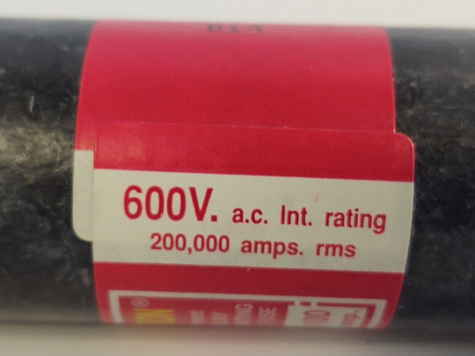 Bussmann FRS-R-100 FUSETRON 600VAC/300VDC 100A Current Limiting Time-Delay Fuse