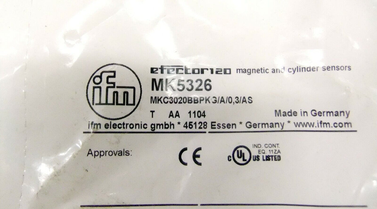 IFM Efector Cylinder Sensor MK5236 MKC3020BBPKG/A/0,3/AS