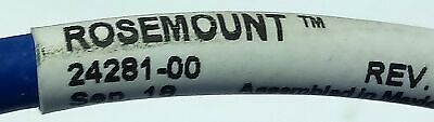 Rosemount 24281-00 Rev G 5 m VP8 PLC Cable for use with PH/ORP Transmitters