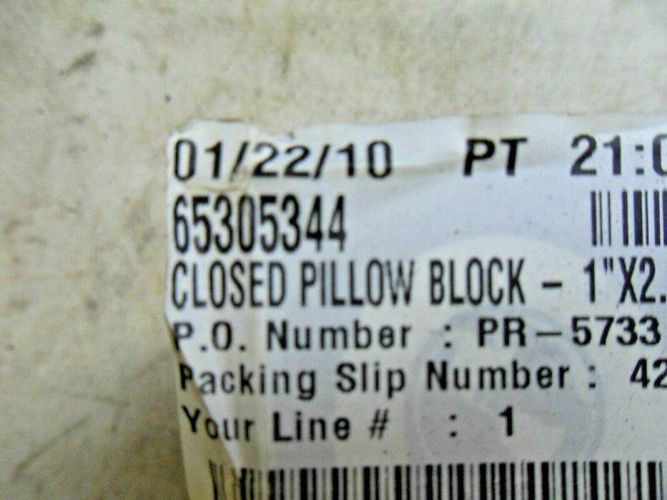 PACIFIC BEARING CO. 65305344 CLOSED PILLOW BLOCK