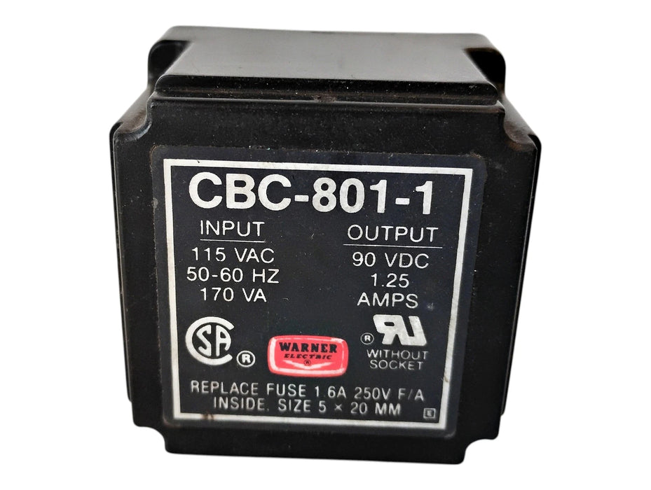 Warner Electric CBC-801-1 6001-448-004 115 V AC Clutch/Brake Control w/o LEDs