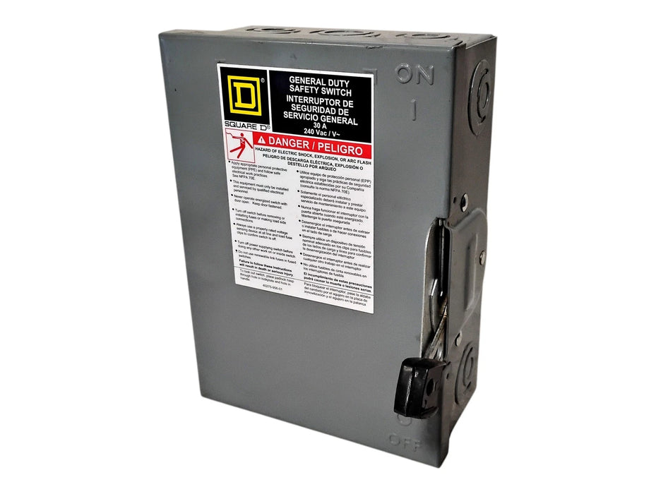 Square D D321N 240 V AC 30 A Fusible Type 1 General Duty Safety Switch