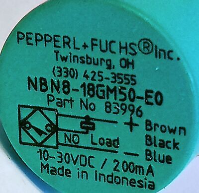Pepperl NBN8-18GM50-E0 83996 10-30 VDC Inductive Proximity Sensor