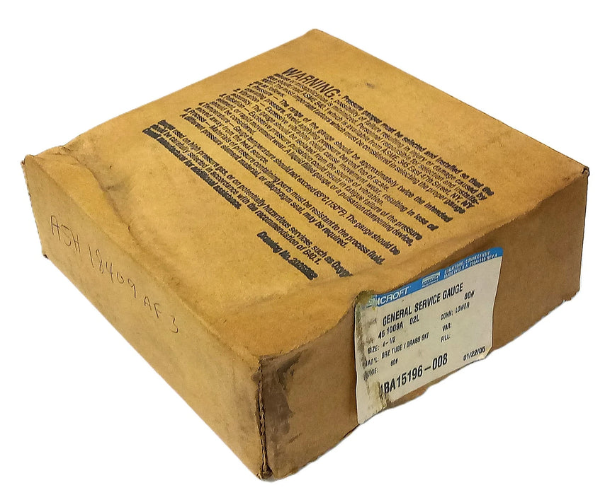 Ashcroft 45-1000A 02L 4.5 in 0-60 psi Air Pressure Gauge w/ 1/4 in NPT Port