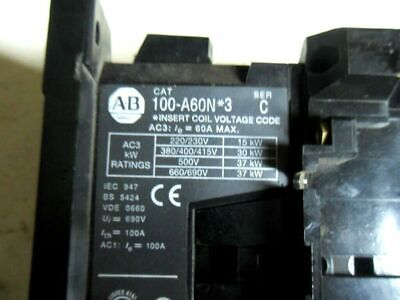 1 Allen-Bradley 100-A60N3 CONTACTOR