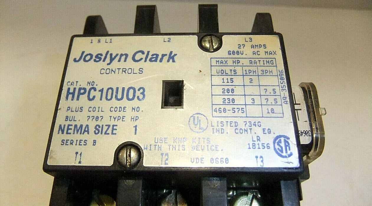 Josyn Clark HPC10U0346 Contactor