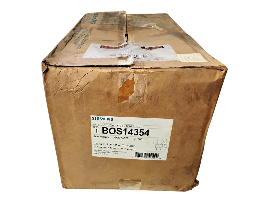Siemens BOS14354 200 A 600 V AC 3 P ITE BD Busway System Plug