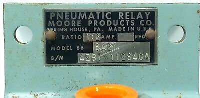 Moore 66BA2 4297-112S4GA Pneumatic Relay