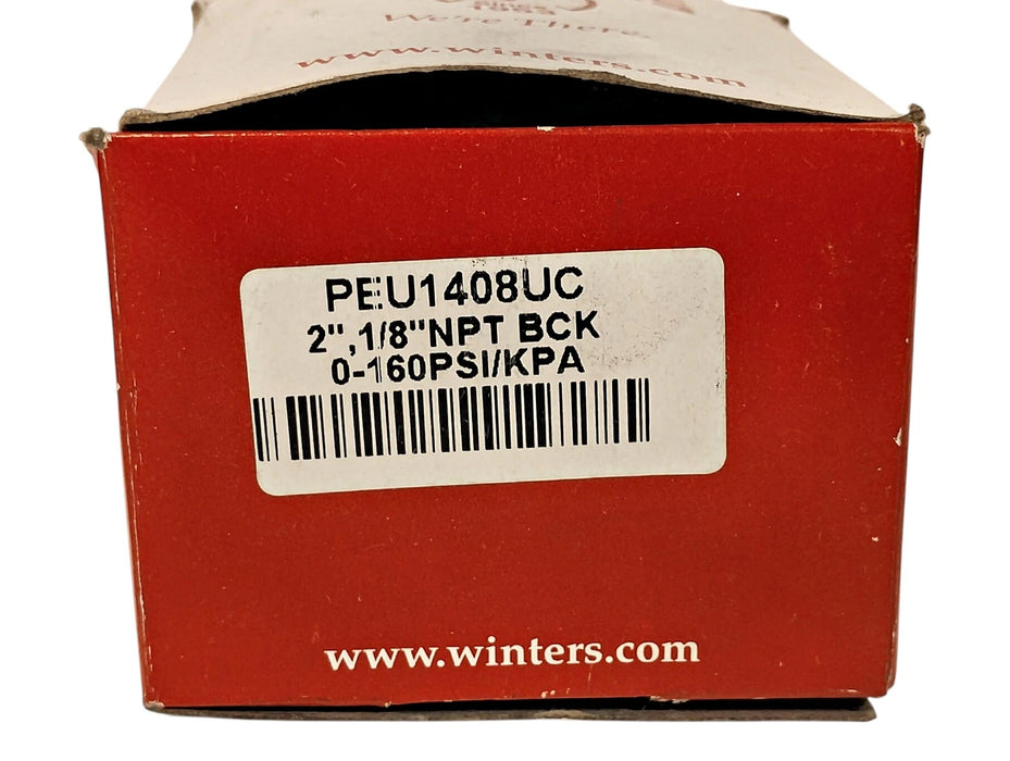 Winters PEU1408UC 0-160 psi 1/8 in NPT Back Mounted Air Pressure Gauge