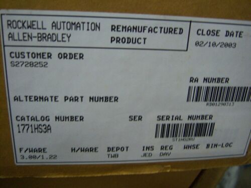 Allen-Bradley Servo Module 1771-HS3A 3Axis