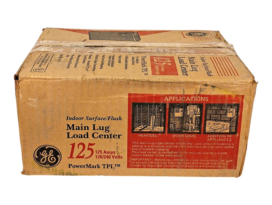 GE TPL212C 120/240 V AC 125 A Main Lug Load Center w/ 2-1 in THQL Spaces