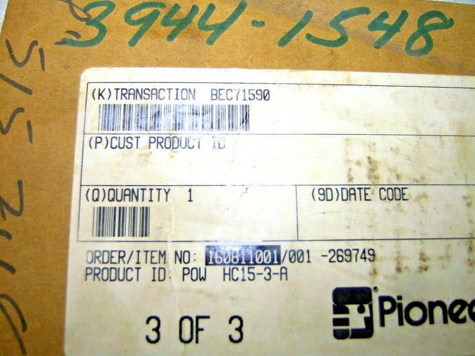 Power-One HC15-3-A Power Supply 3A 15VDC