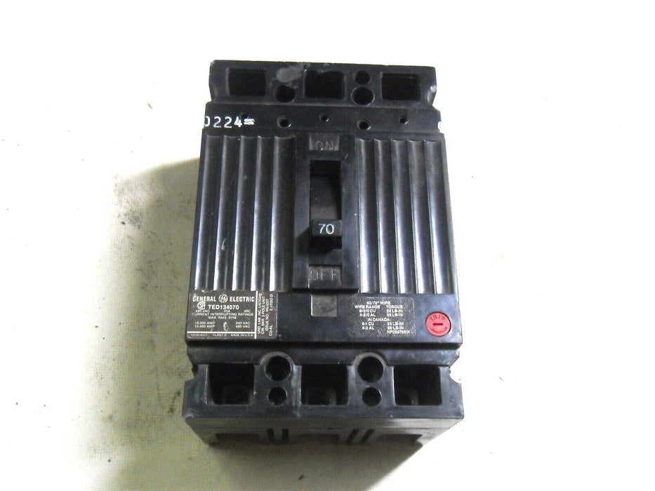 GE TED134070 Circuit Breaker