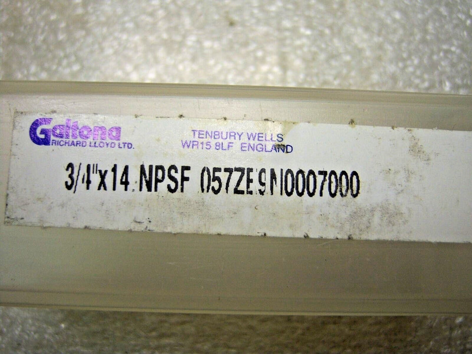 NIB Galtona 3/4" X 14 NPSF 057ZE9N0007000 SPIRAL TAP