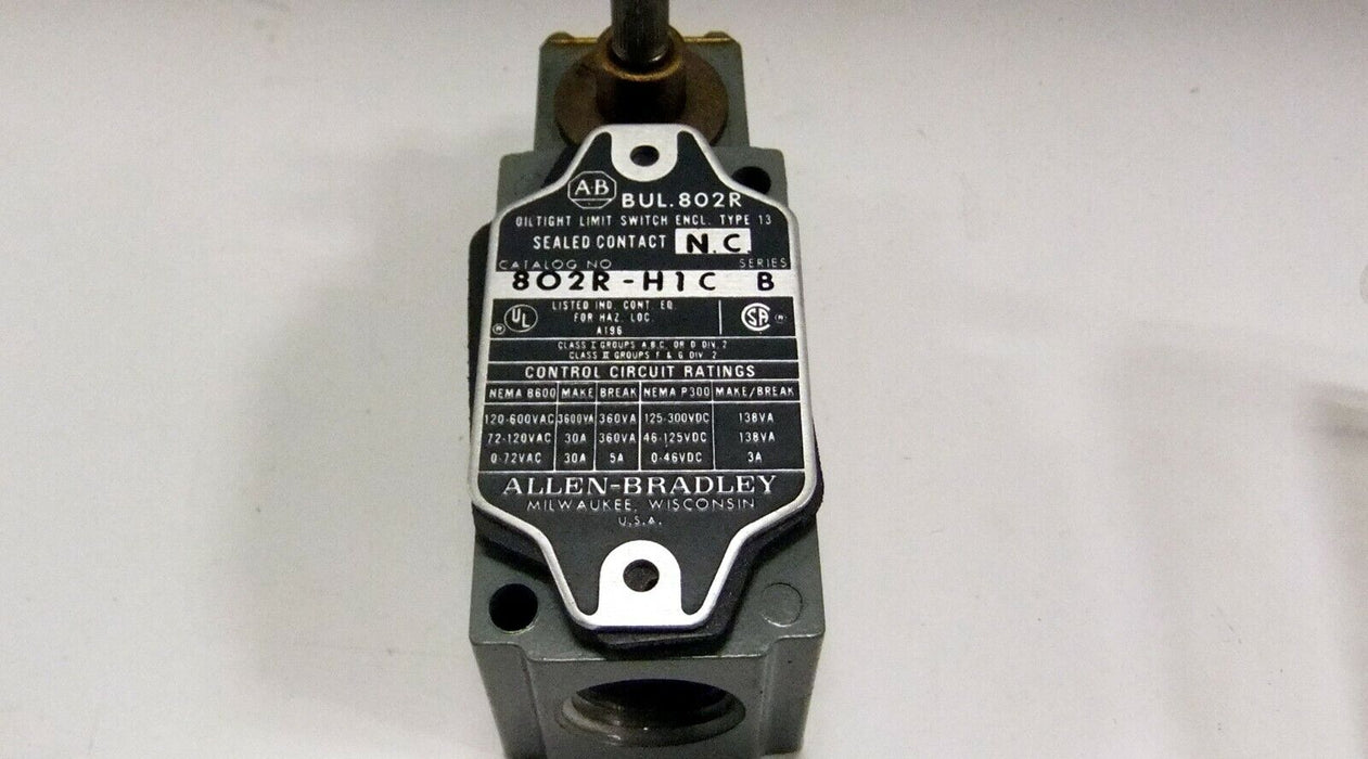 Allen-Bradley Limit Switch 802R-H1C