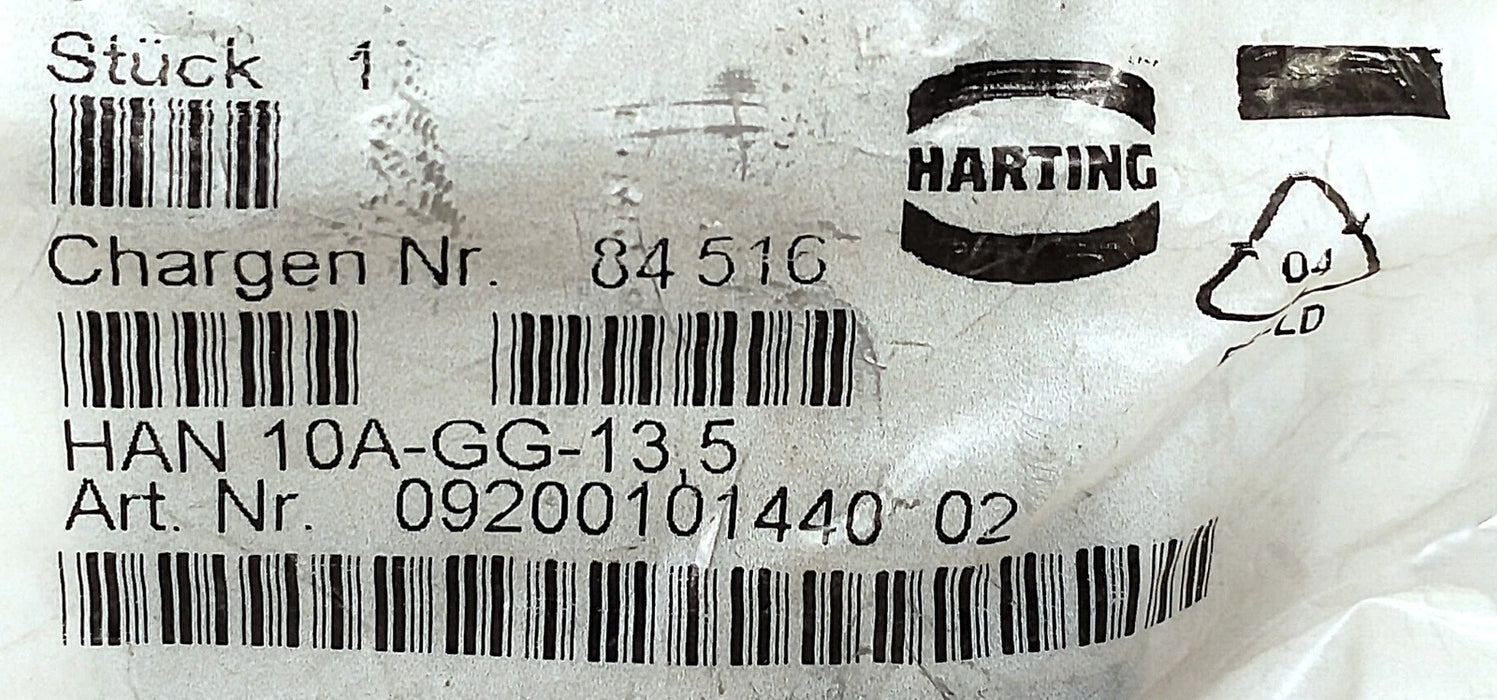 HARTING Han 10A-GG-13.5 09200101440 Connector Hood Housing