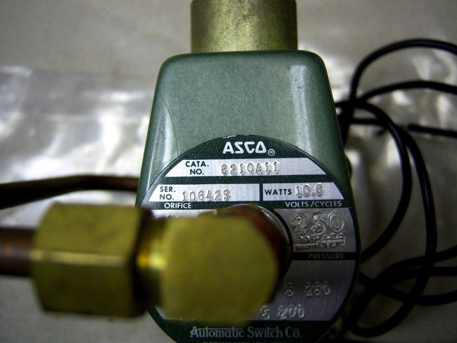 ASCO Solenoid Valve 1/2" Orifice Pipe 3/8" 8210A11