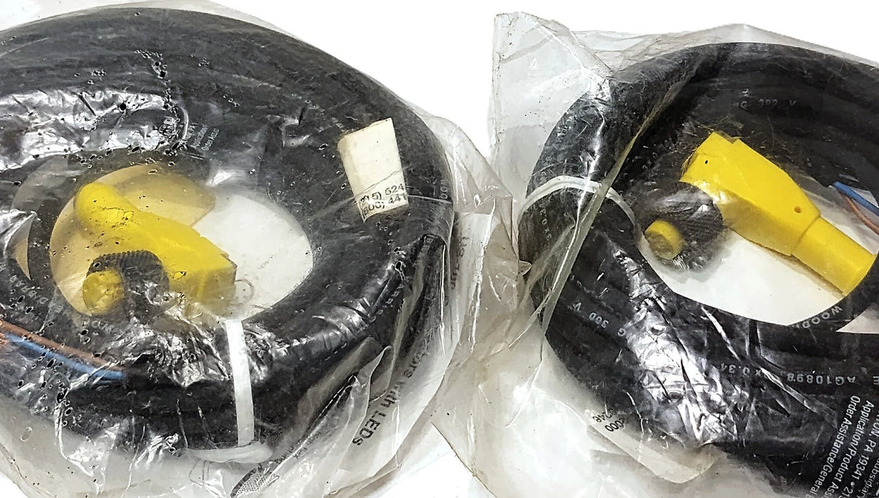 Efector US/3-DC-PNP-R2L-PUR-5M U80350 PLC Cable w/ One 4-Pin Female Connector