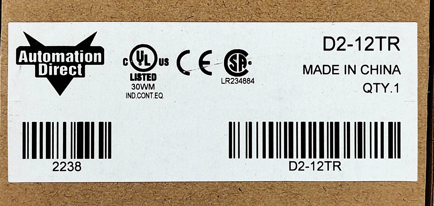 AutomationDirect D2-12TR DirectLogic DL205 6-24 VDC/6-240 VAC PLC Output Module