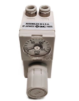 Numatics ARM10F0-00G-Z Compact 7-100 psi Air Pressure Regulator w/ Gauge