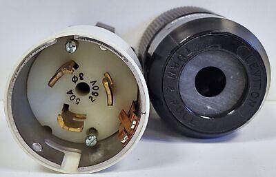 Leviton CS83-65C 250 V 50 A 3-Phase Turn & Pull Male Plug
