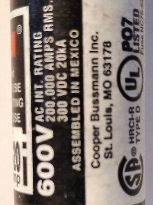 Bussmann FRS-R-20 600 V AC / 300 V DC 20 A Fusetron Time Delay Fuse - Lot of 4