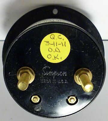 Simpson 40688 AC Amperes Panel Meter