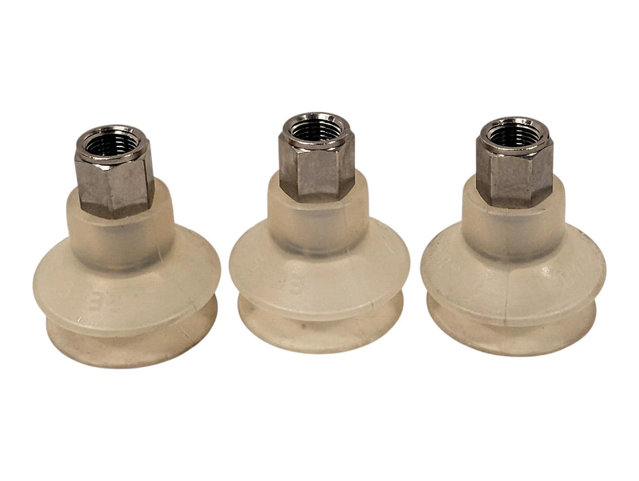 Anver Corp B1.5-33 1.5 in Bellows Suction Cups w/ Stainless Steel Fitting